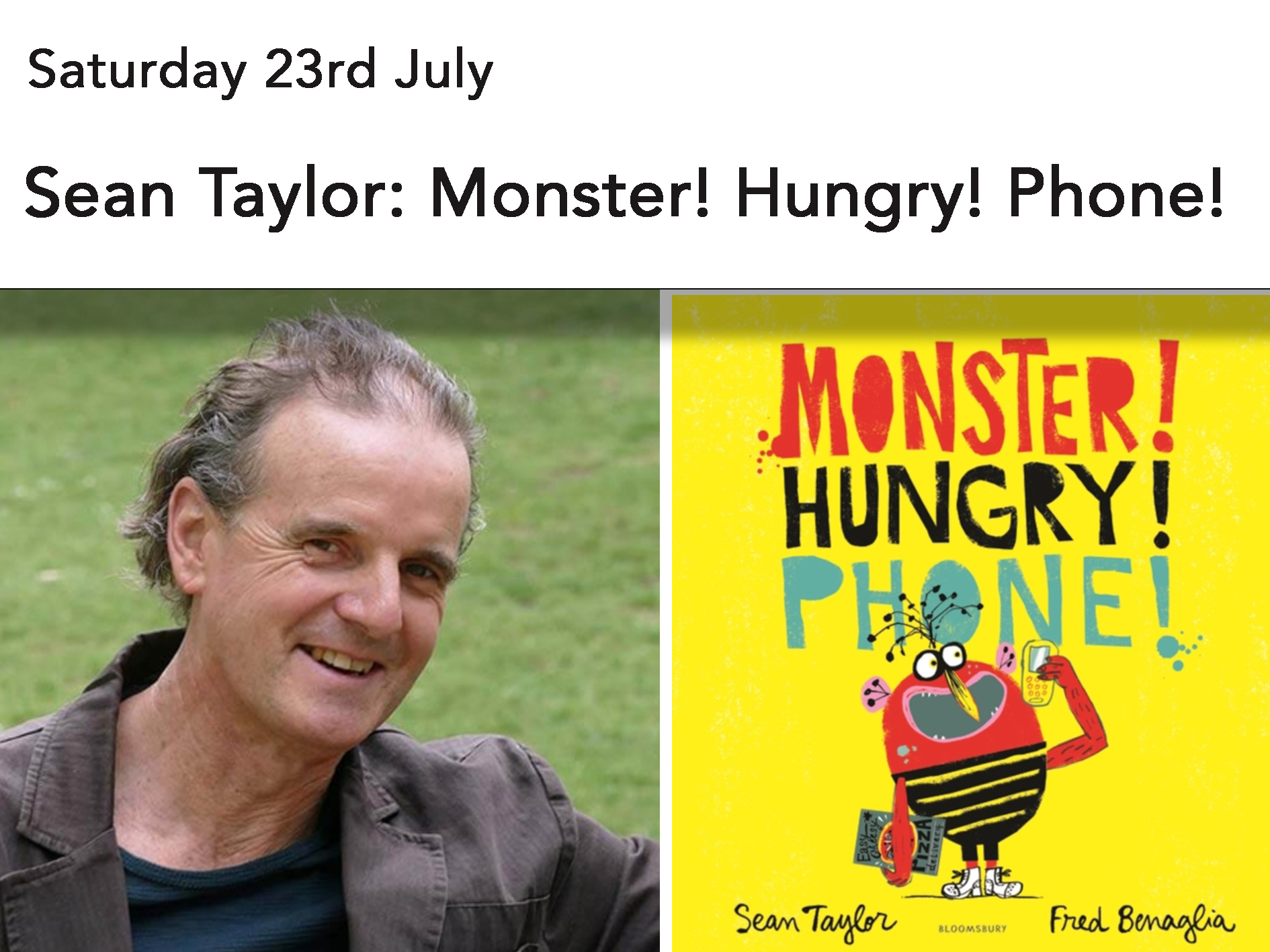 Sean Taylor: Monster! Hungry! Phone! (free event)