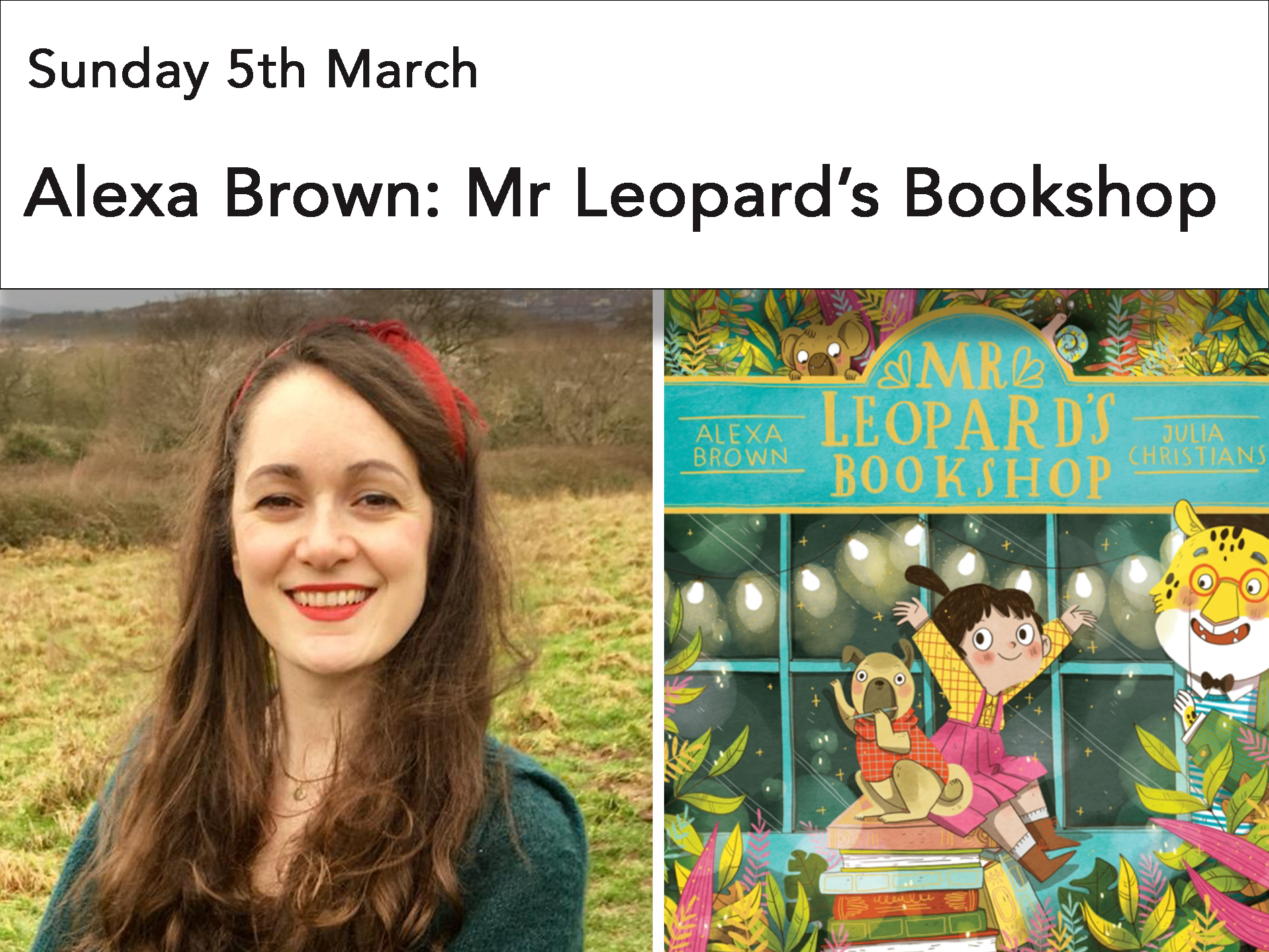 Alexa Brown: Mr Leopard’s Bookshop (free event)